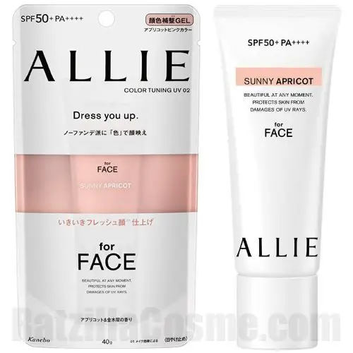 ALLIE Color Tuning UV Sunny Apricot, Japanese colour-correcting sunscreen gel with apricot tint