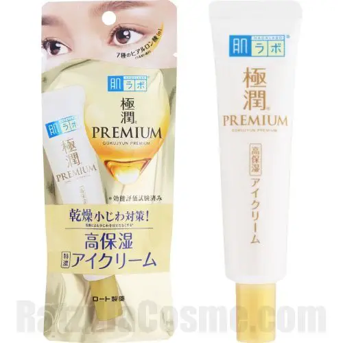 Rohto Hada-Labo Gokujyun Premium Hyaluronic Acid Eye Cream, a Japnese eye cream