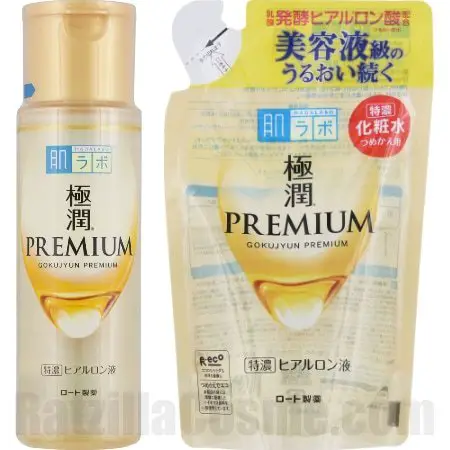 ROHTO Hada-Labo Gokujyun Premium Hyaluronic Acid Lotion (2020 Formula), Japanese hydrating toner for dry skin