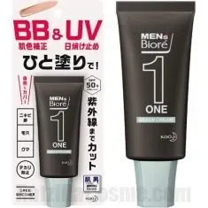 MEN's Biore ONE BB & UV Cream, tinted Japanese sunscreen cream for men