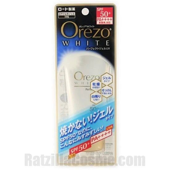 Orezo WHITE Perfect Gel UV, a Japanese sunscreen gel