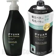 PYUAN Deto Cleanse Shampoo Neat Natural, Japanese shampoo for oily roots and dry ends