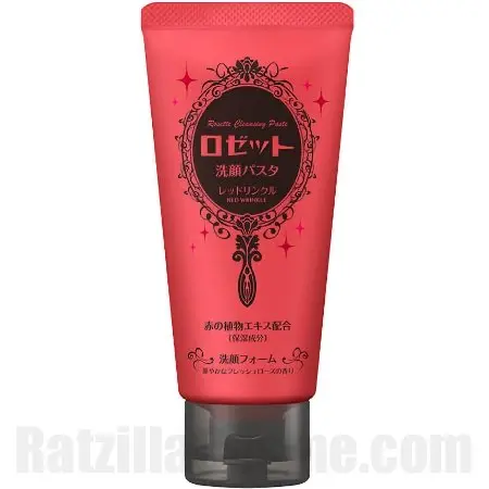 ROSETTE Cleansing Paste Red Wrinkle, Japanese cleansing foam for mature skin