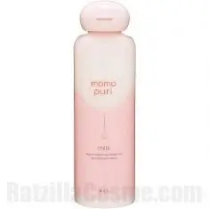 momo puri Moisture Milk, Japanese moisturiser fluid with peach ceramide and probiotics